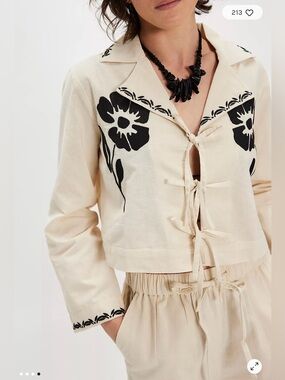 Free People Native Youth Opal Embroidered Suit Set